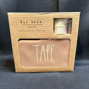 NWT - Rae Dunn Tape Dispenser and Set of 2 Washi Tapes